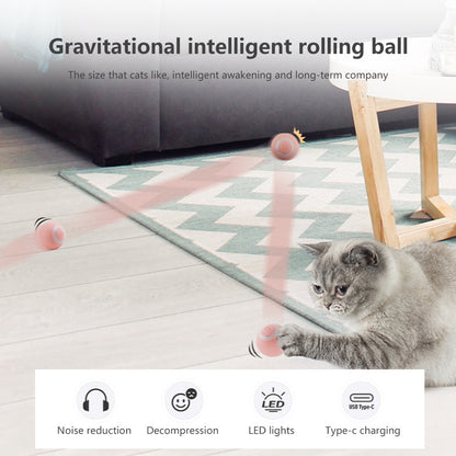 Interactive Cat Ball Toys, USB Rechargeable Bouncing Balls Motion Cat Toys Pet Supplies for Indoor Cats