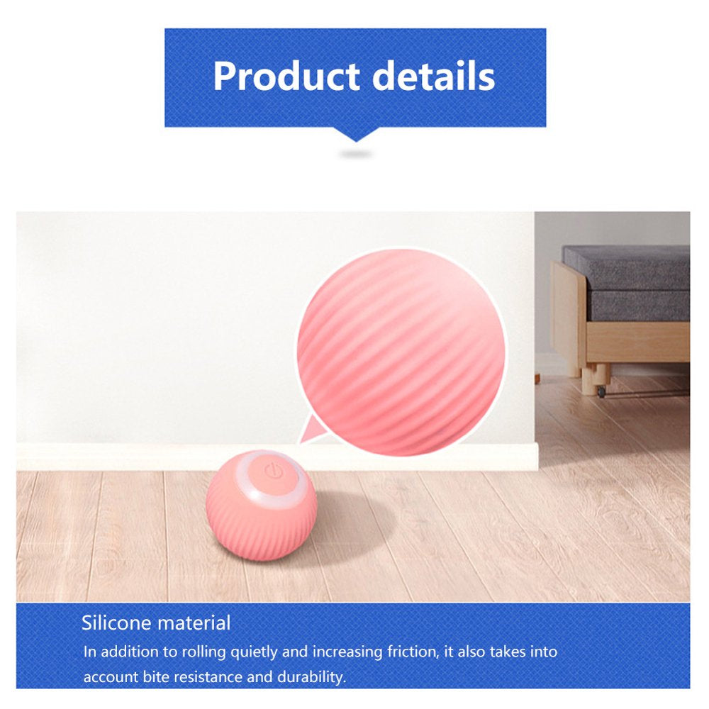 Interactive Cat Ball Toys, USB Rechargeable Bouncing Balls Motion Cat Toys Pet Supplies for Indoor Cats